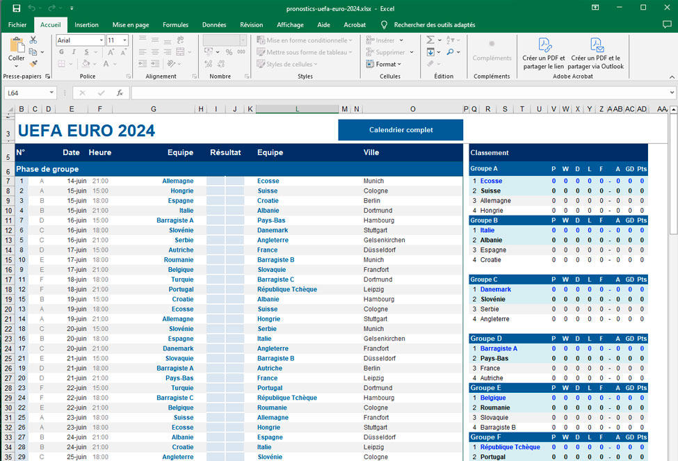 Simulateur Excel Coupe du monde 2026
